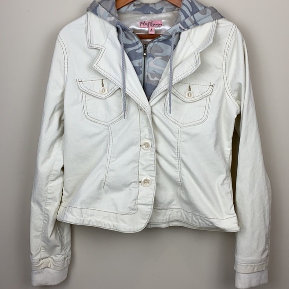 Plugg Juniors || Corduroy with Camo Hoodie; Size L - Picture 15 of 15